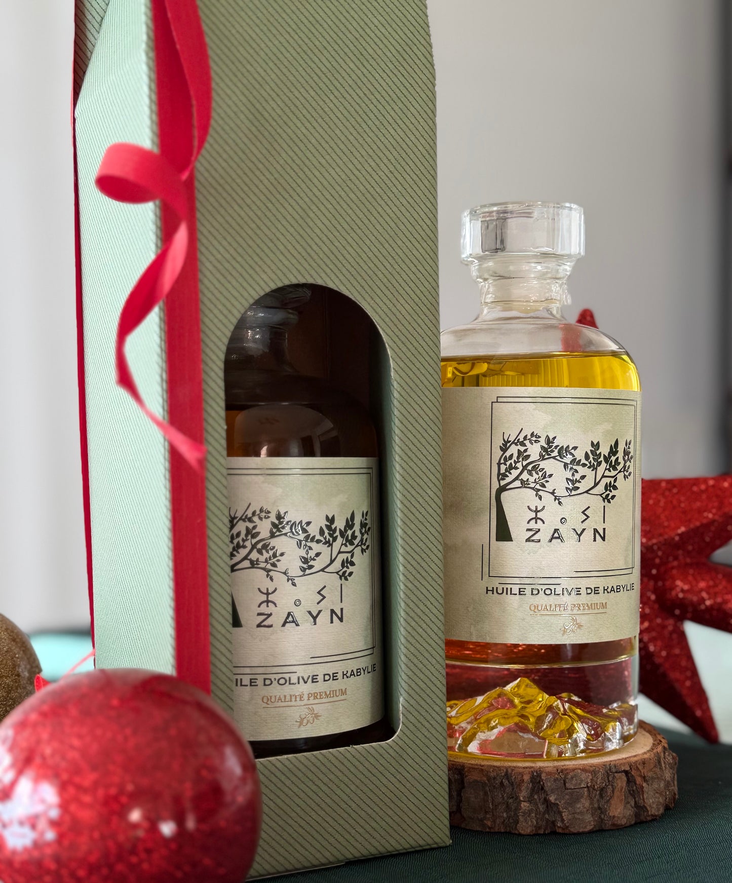 HUILE D’OLIVE DE KABYLIE - PACKAGING SPÉCIAL FÊTES DE FIN D’ANNÉE + ÉCHANTILLON OFEERT🎁