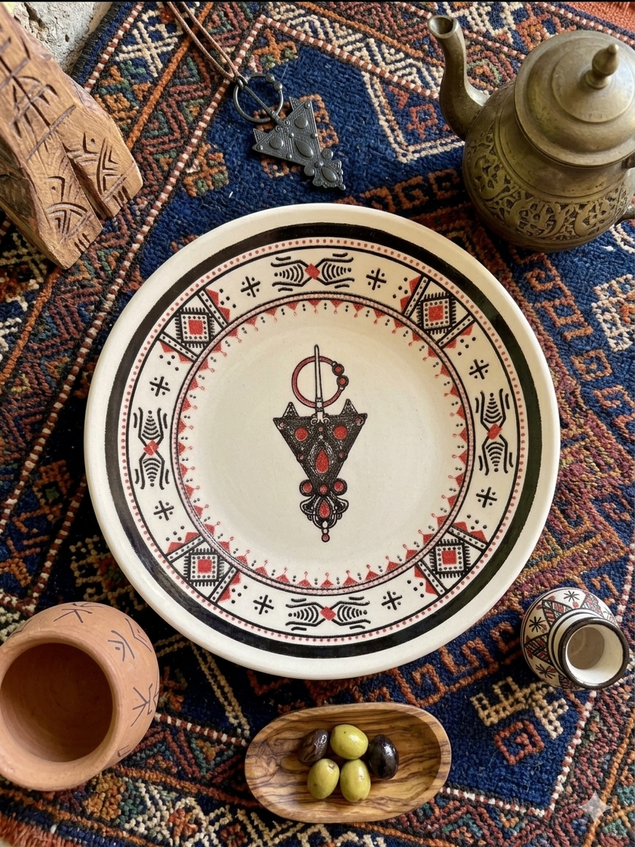 Assiette plate artisanale